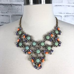 J Crew Statement Bib Gold Tone Necklace